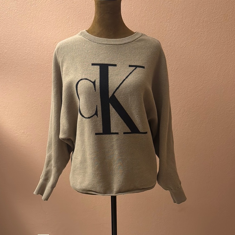 Calvin Klein Tan Crew Neck Sweater